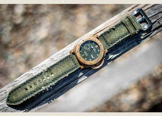 Canvas Verte Gunny Straps for Audemars Piguet Panerai